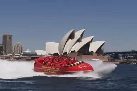 Jet boat on sydney harbour