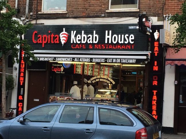 Capita kebab shop in Waterloo