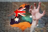 Australia map and flag pwned theme