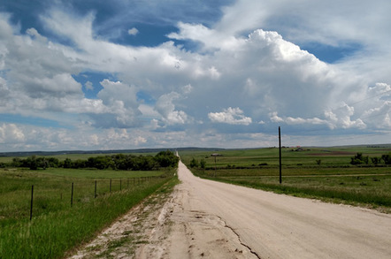 The road running through the PRATCHETT landing area
