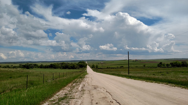 The road running through the PRATCHETT landing area