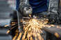 Angle grinder image via Shutterstock