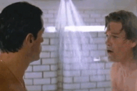 Short animated gif from the film Tango and Cash