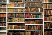 Bookshelf in the British Library basement