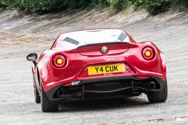 Rear view of the Alfa 4C