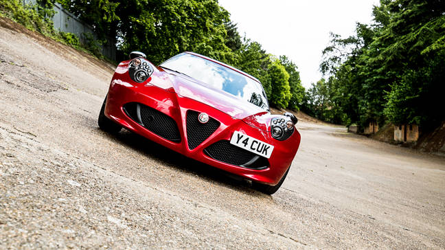 The Alfa 4C needs a small number plate