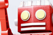 head of 50s-style robot