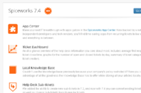 Spiceworks welcome to 7.4 banner