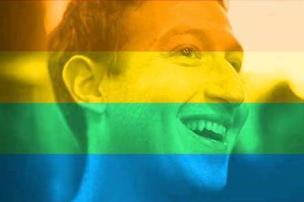 Mark Zuckerberg's Facebook profile pic with rainbow filter