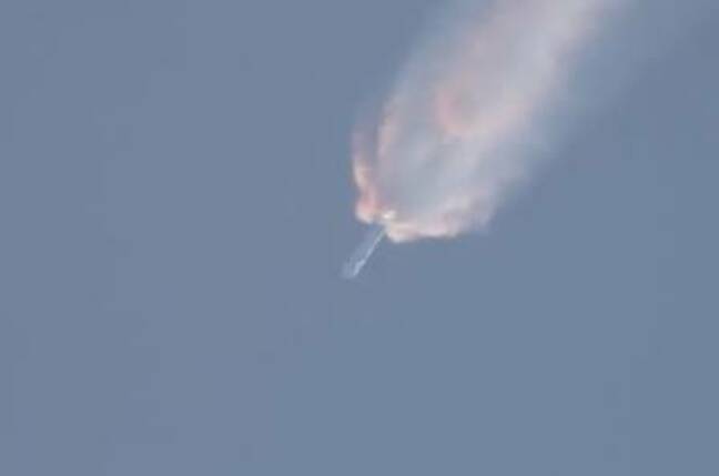 Falcon 9 just before it explodes. Pic credit: NASA
