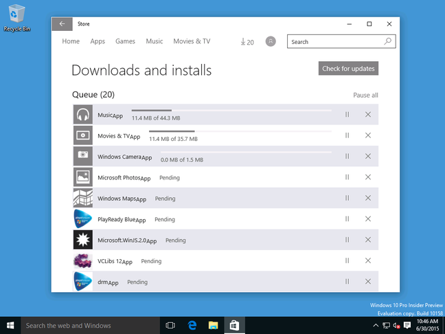 Windows is not fully installed until some apps download, including oddities