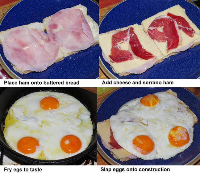 The four undemanding steps in preparing uitsmijter