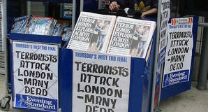 7/7 London bombings headlines. Pic credit: Elly Waterman under cc 3.0