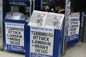 7/7 London bombings headlines. Pic credit: Elly Waterman under cc 3.0