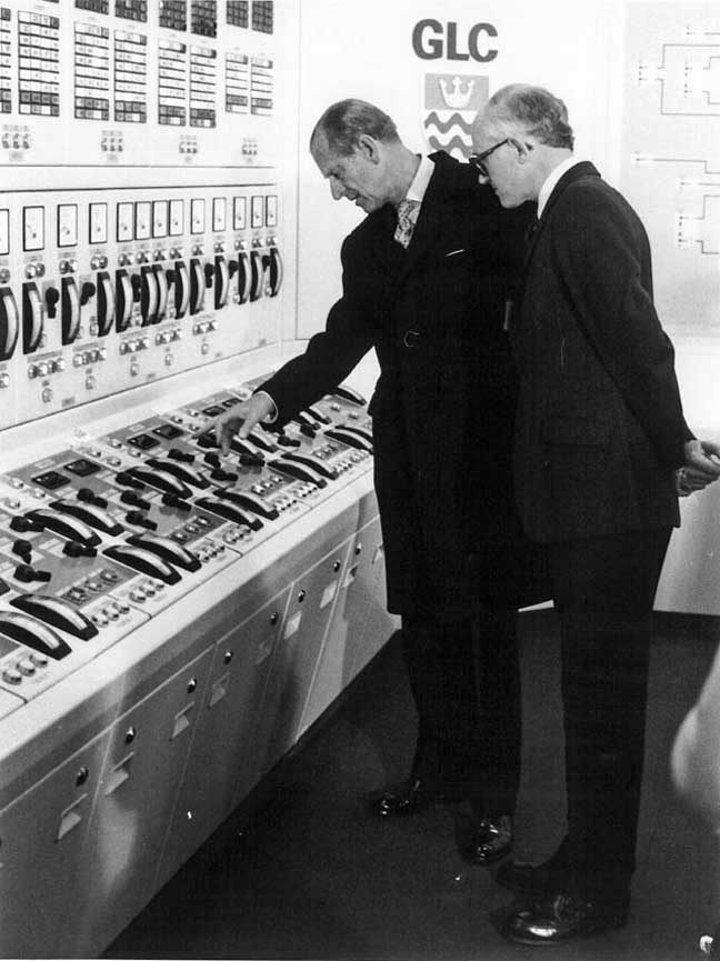 Prince philip Thames barrier old control room photo Environment Agency