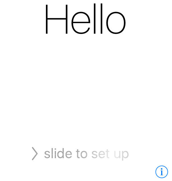 iOS 0 Hello screen