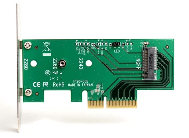 Lycom DT-120 M.2 to PCIe adapter