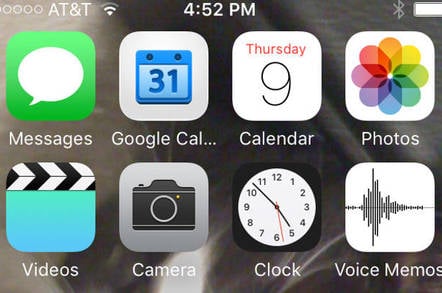 iOS9 home screen