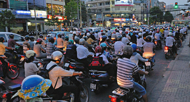 Traffic in Saigon. Pic: "M M"