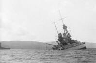 German battleship sinking at Scapa Flow