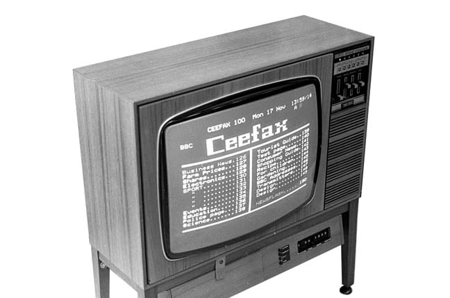 Old TV with Ceefax