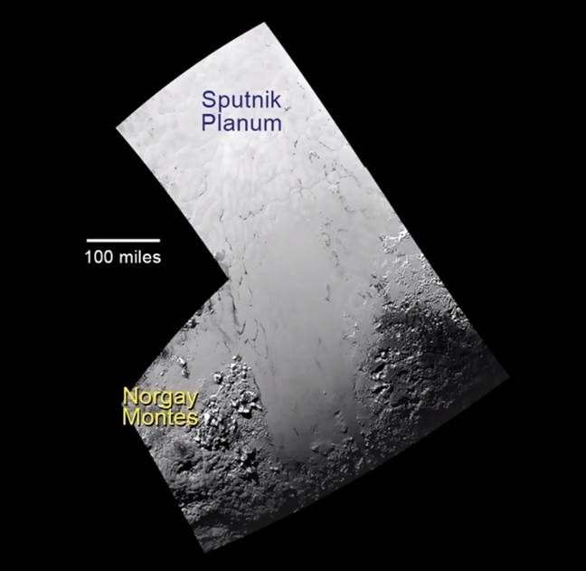 Mosaic of Pluto's surface