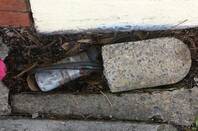 Telstra copper in broken pit