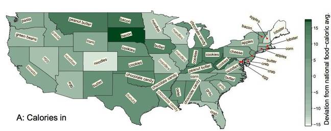 Most-tweeted food in the USA