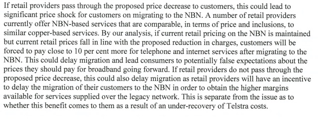 dept of comms analysis of nbn pricing