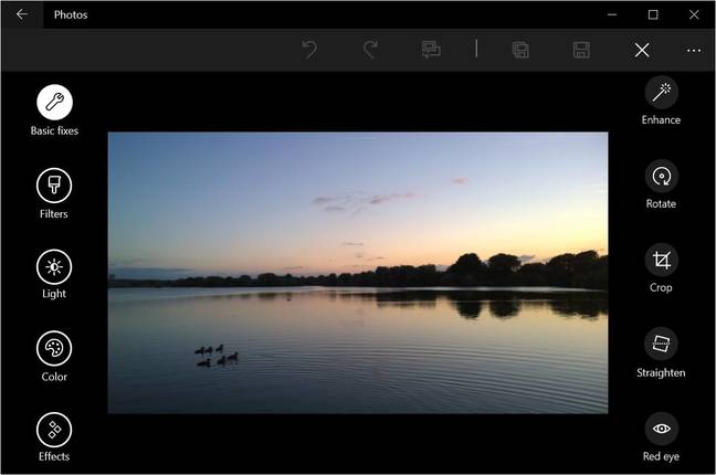 The Windows 10 Photos app