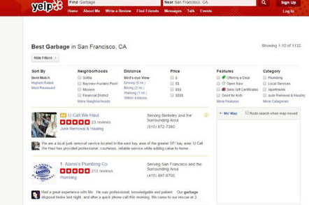 Yelp search