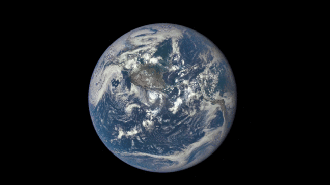 Moon transit of Earth. Public domain. Credit: NASA/NOAA