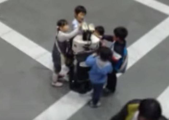 Boffinry breakthrough: Bullied bumble bot bolts brutal brat beatdowns