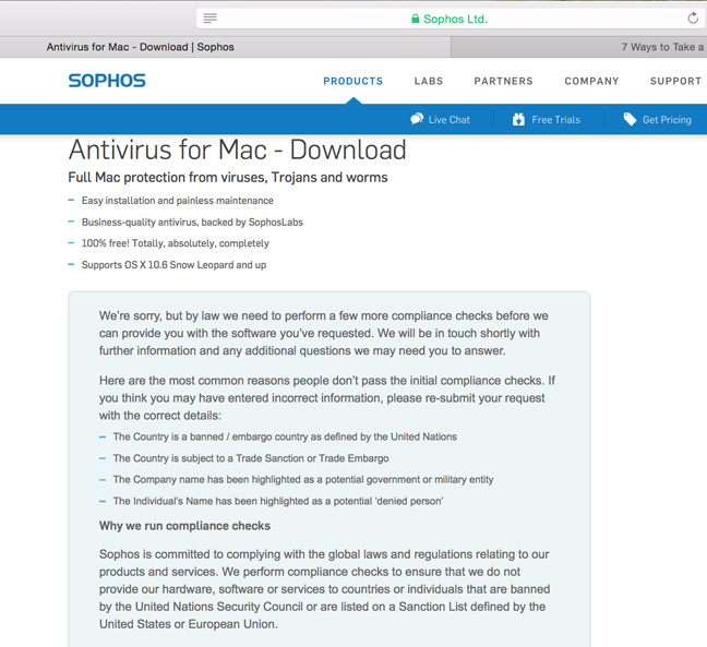 Sophos Antivirus For Mac Os Sahara