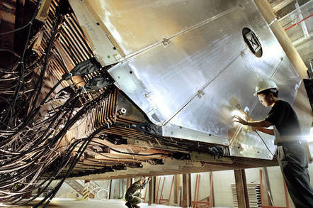 MINOS Experiment image taken by Peter Ginter for Fermilab - The MINOS experiment sends a beam of neutrinos 450 miles straight through the earth from Fermilab to northern Minnesota - no tunnel necessary