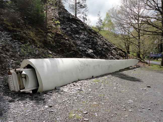 CAT wind turbine blade, photo SA Mathieson