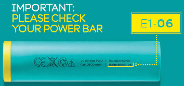 EE image of Power Bar showing wrong CE marking