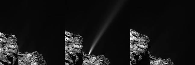 Brilliant jet from 67P's surface
