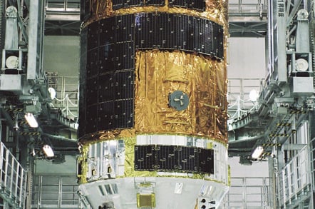 The White STork 5 space truck at Tanegashima Space Center. Pic: JAXA