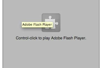 Flash disabled screen grab
