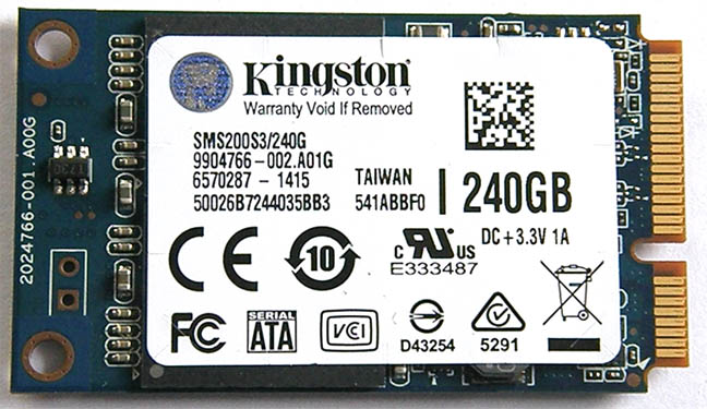 Kingston SSDNOW mS200 mSATA SSD