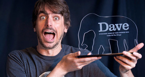 Darren Walsh and his Dave trophy. Pic: Dave