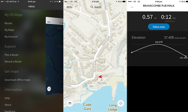 OS Maps app