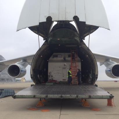 NBN SkyMuster satellite on Antonov transport plane