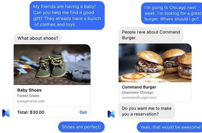 Facebook M digital assistant