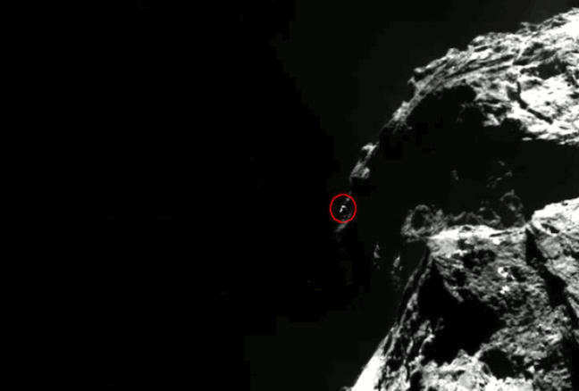 Boulder flying by comet Boulder flying by comet