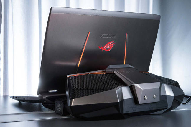 Asus GX700 laptop with dock