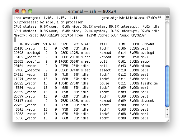 OpenBSD System Load