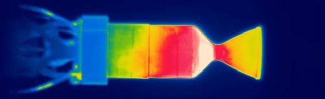 NASA Infrared image - 22 Newton thrust test