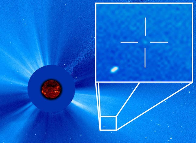 The 3,000th comet spotted by SOHO. Pic: NASA